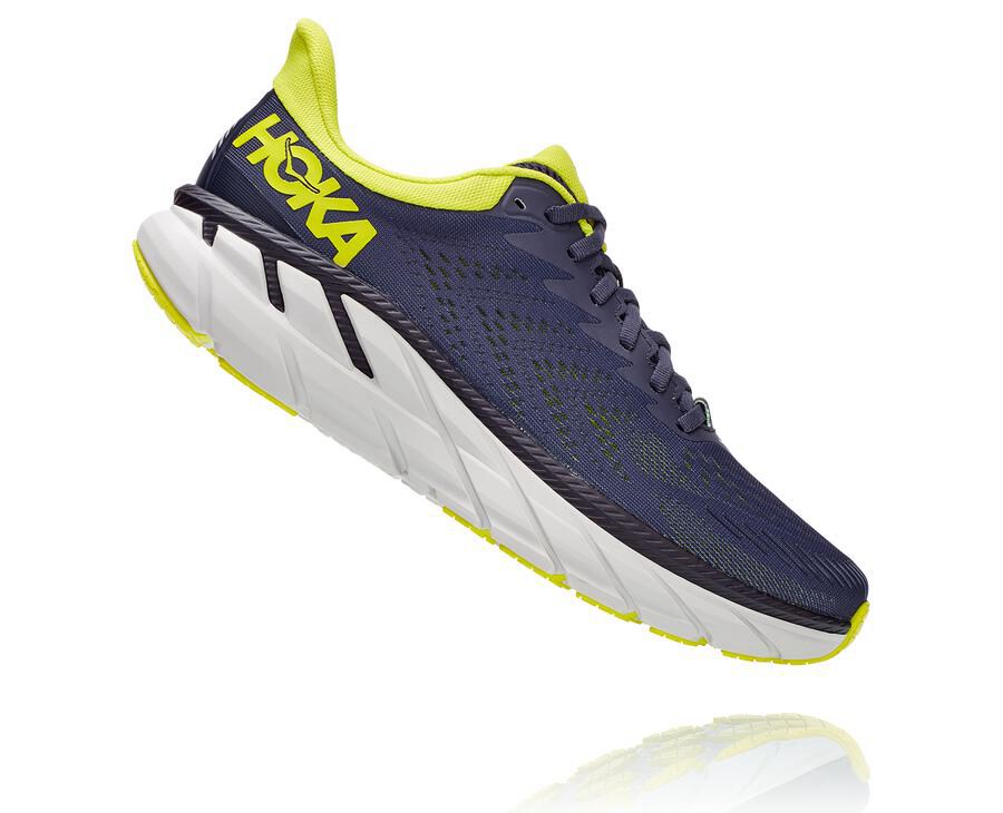 Running Shoes Mens - Hoka One One Clifton 7 - Navy - NLXKQYE-87